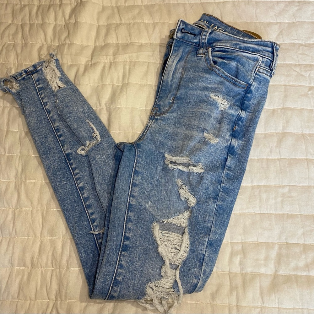 American Eagle distressed skinny jeans